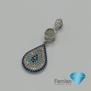 پلاک توگردنی نقره زنانه کد 1359 — تصویر ۶