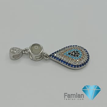 پلاک توگردنی نقره زنانه کد 1359 — تصویر ۴