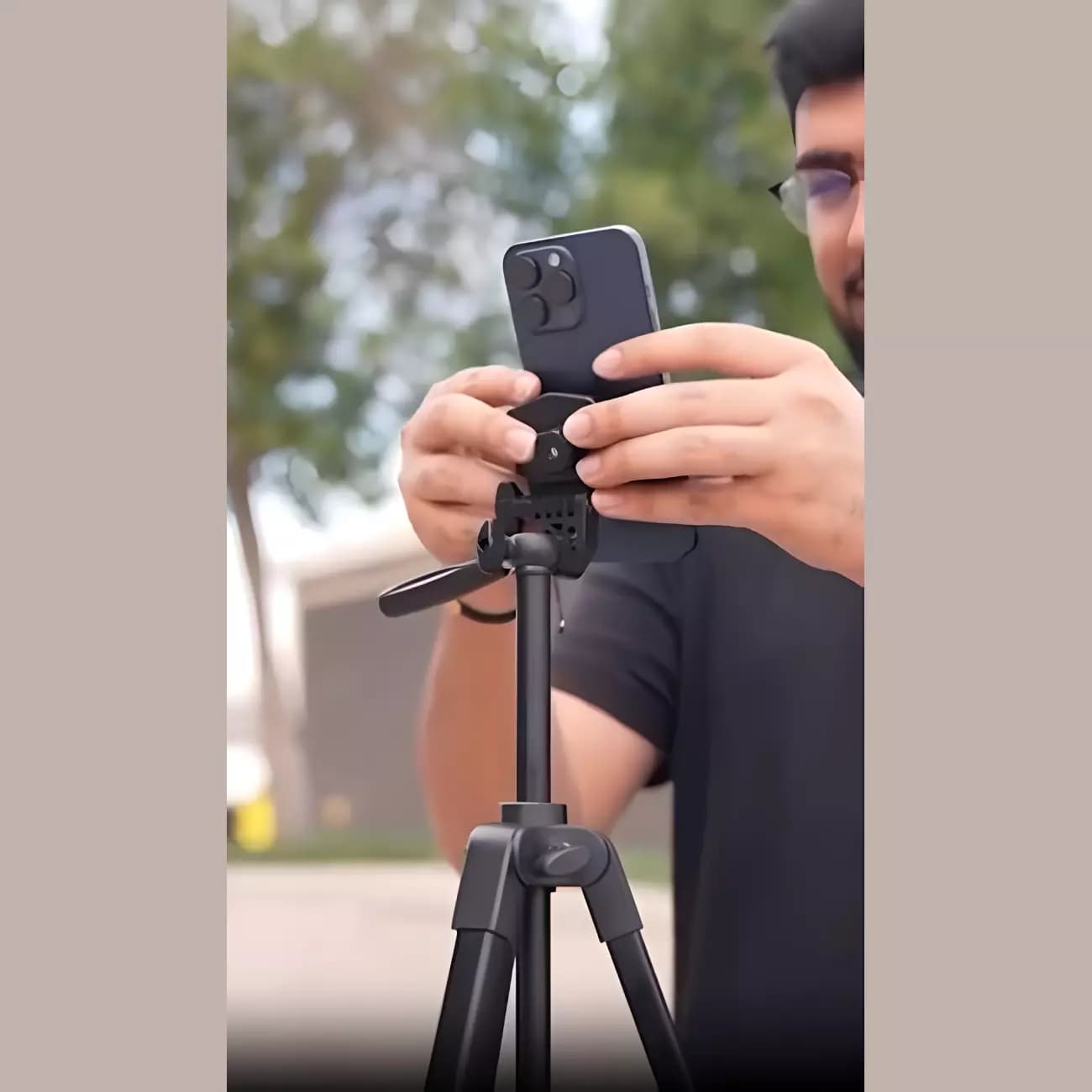 سه پایه دوربین و موبایل پرودو Porodo Professional Gimbal Tripod PD-TRPAL — تصویر ۴