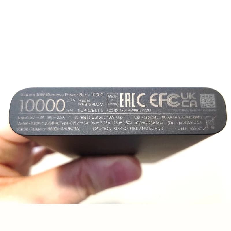 پاوربانک وایرلس ۱۰۰۰۰ شیائومی XIAOMI 10W WIRELESS POWERBANK WPB15PDZM توان ۲۲.۵ وات — تصویر ۳