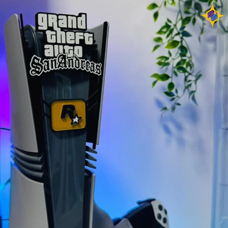 کاور کنسول PS5 طرح جی‌ تی‌ ای سن آندرس | Grand Theft Auto San Andreas PS5 Console faceplate — تصویر ۵