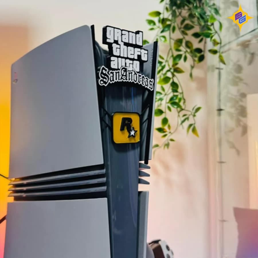 کاور کنسول PS5 طرح جی‌ تی‌ ای سن آندرس | Grand Theft Auto San Andreas PS5 Console faceplate — تصویر ۶