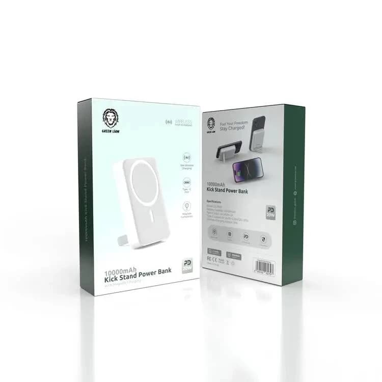 پاوربانک مگ سیف ۱۰۰۰۰ گرین لاین Green Lion GL-PB31 Kick Stand GNKIK10KPBB توان ۲۰ وات — تصویر ۴