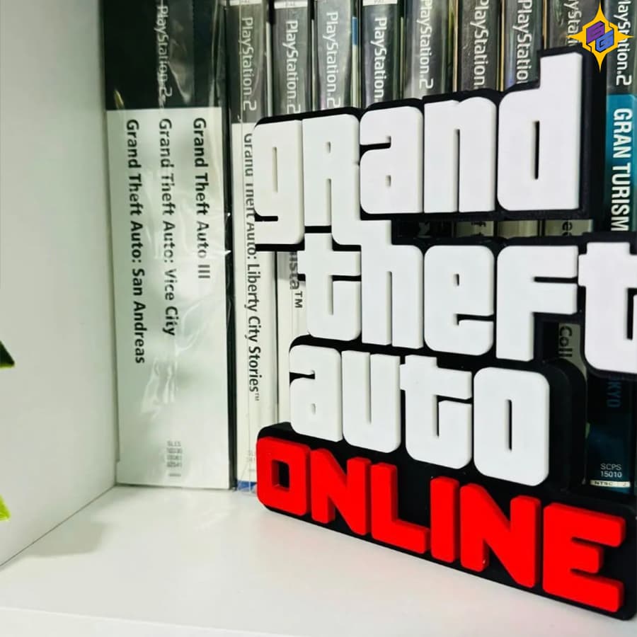 لوگو رومیزی گیمینگ طرح جی تی ای آنلاین | GTA Online Gaming Desk Logo — تصویر ۴