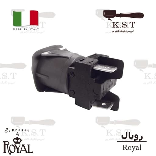 کلید هدگروپ رویال خاموش/روشن 16 آمپر 250 ولت | رنگ آنتراسیت (سایز 25x25mm) — تصویر ۸