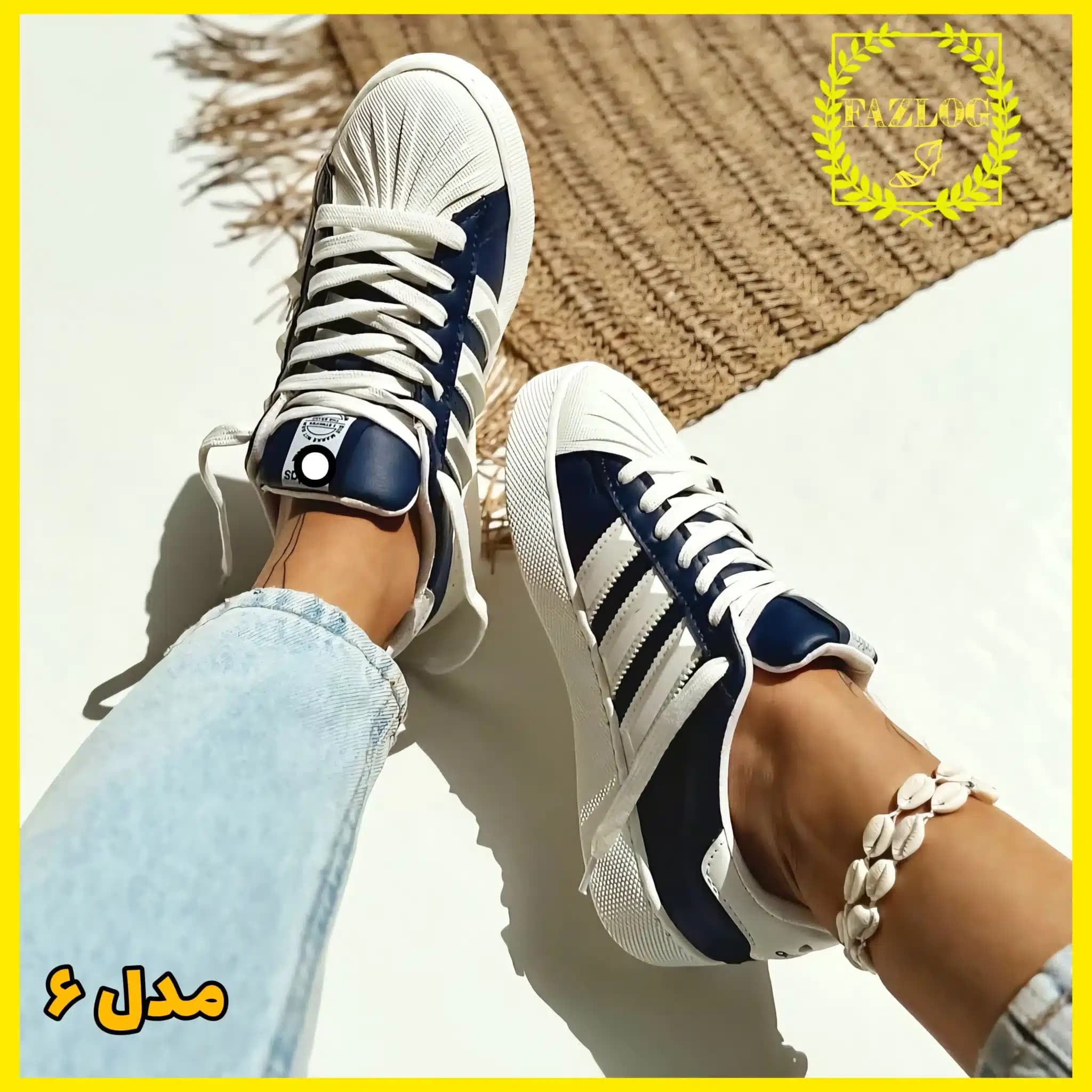 کفش ونس اسپرت زنانه و دخترانه سه خط آدا — تصویر ۶