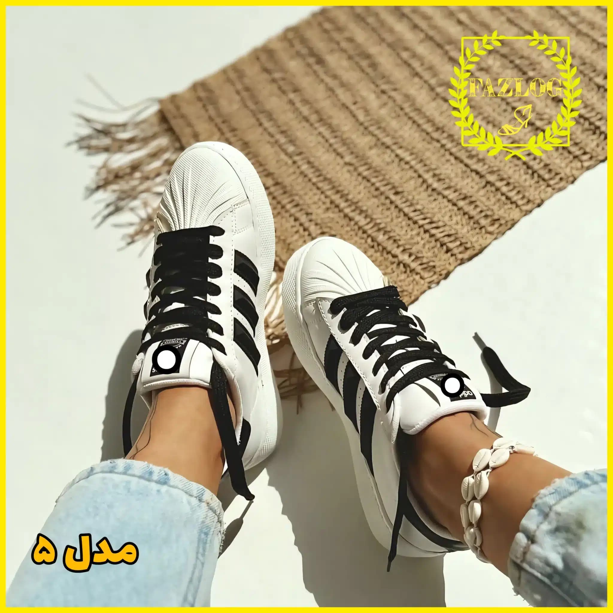 کفش ونس اسپرت زنانه و دخترانه سه خط آدا — تصویر ۸