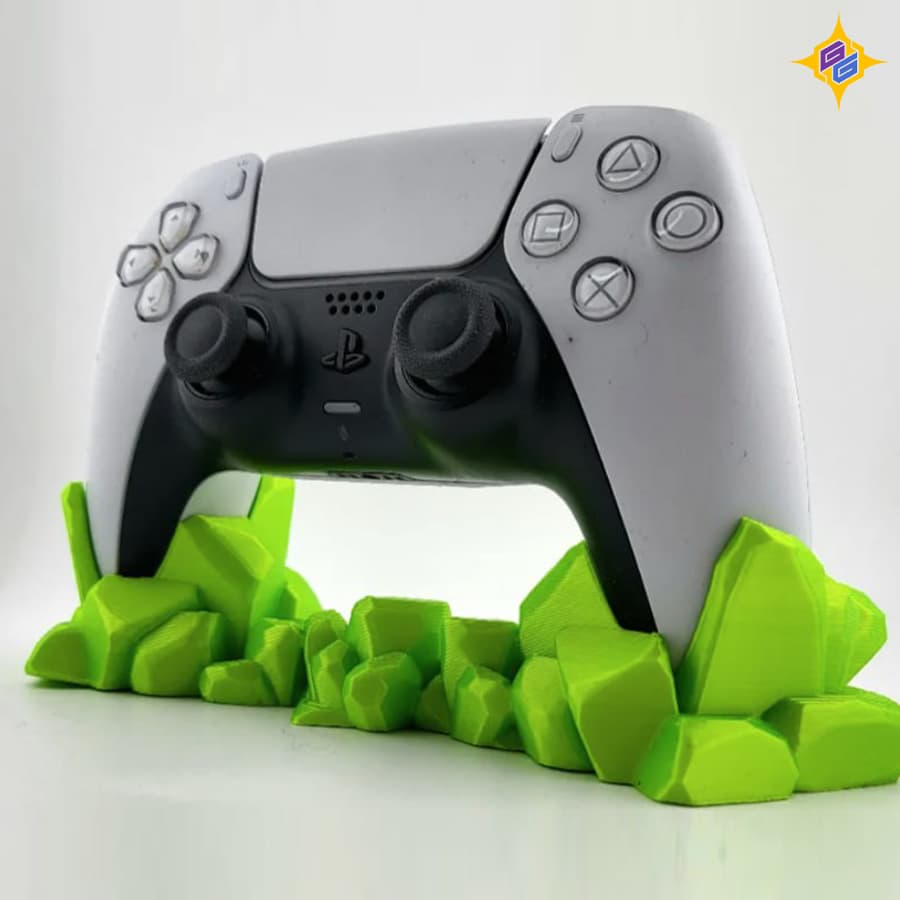 استند دسته پلیاستیشن ۵ طرح صخرهای کریستالی (سبز) | PS5 DualSense Controller Crystal Rock Stand (Green) — تصویر ۲