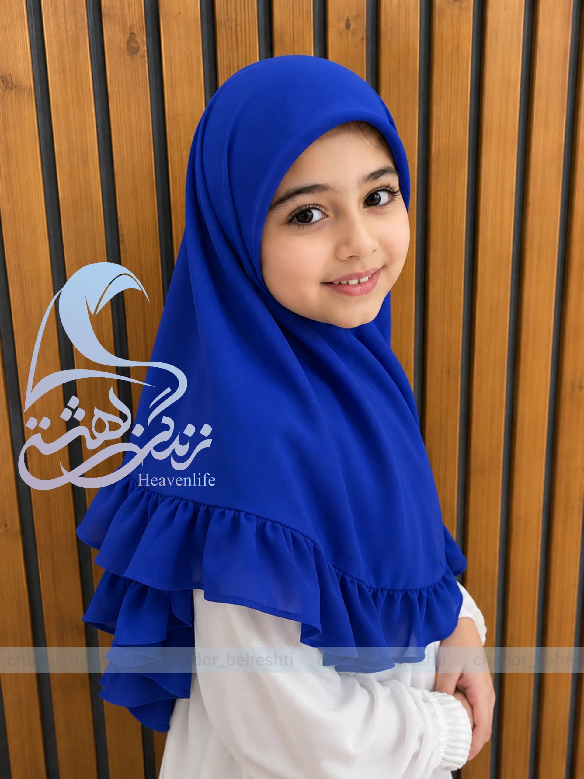 روسری چین دار نورا دخترانه — تصویر ۳