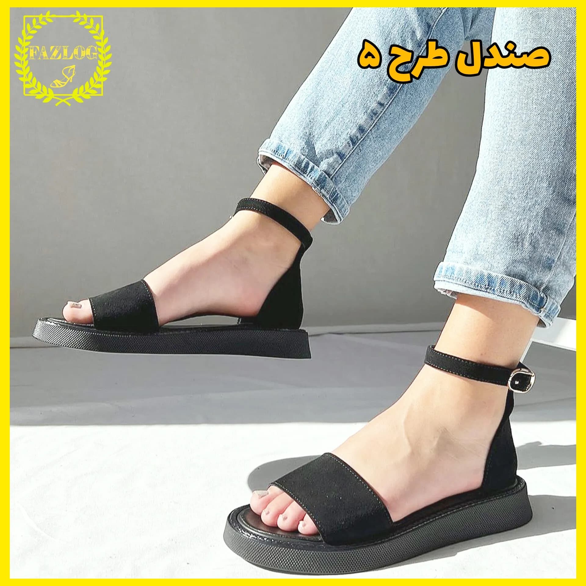 صندل لژدار طبی و راحت زنانه مدل پاکا — تصویر ۷