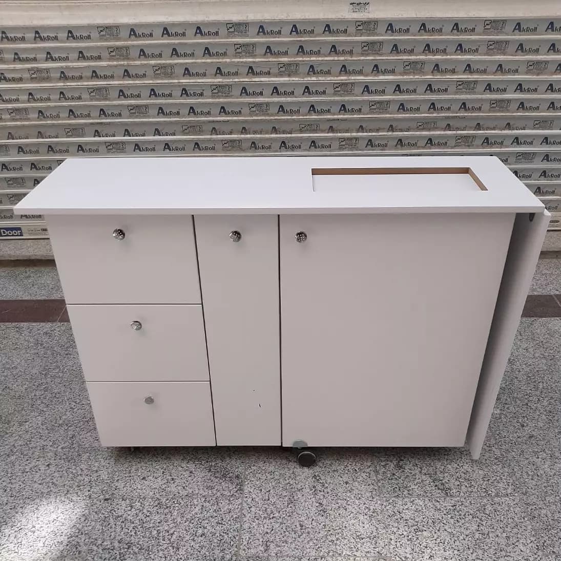 میز چرخ و برش و سردوز تاشو خیاطی 120 - مینی آفیس خیاطی 120