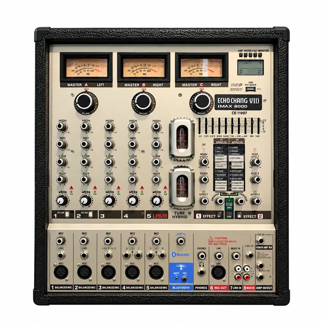 پاور میکسر اکوچنگ iMX9090 TUBE HYBRID لامپی 6 کانال 3×750 وات
