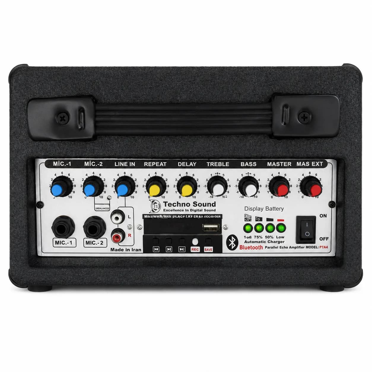 اکو همراه شارژی 12 اینچ تکنو سوند Techno Sound PTR4 — تصویر ۳