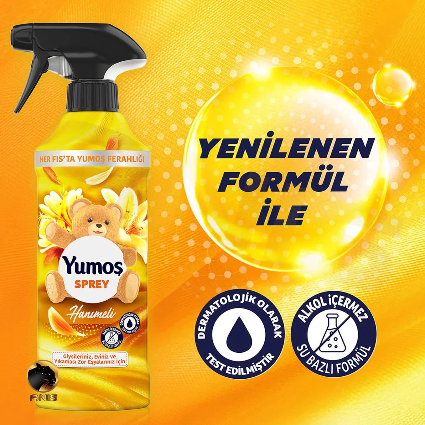 اسپری خوشبوکننده Hanimeli یوموش با رایحه گل یاس 450 گرم — تصویر ۵