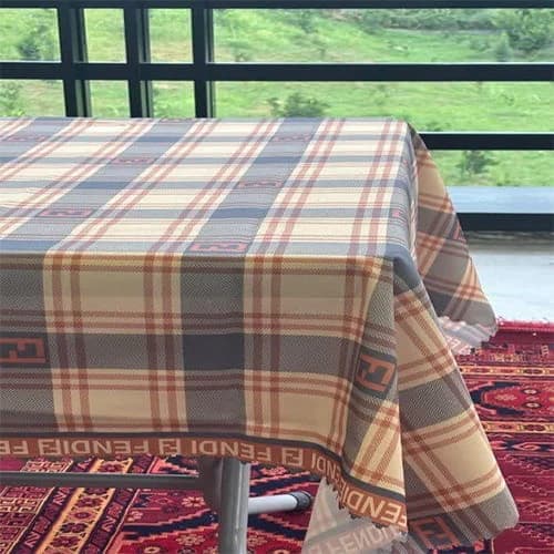 رومیزی طرح دار چهارنفره 140×140
