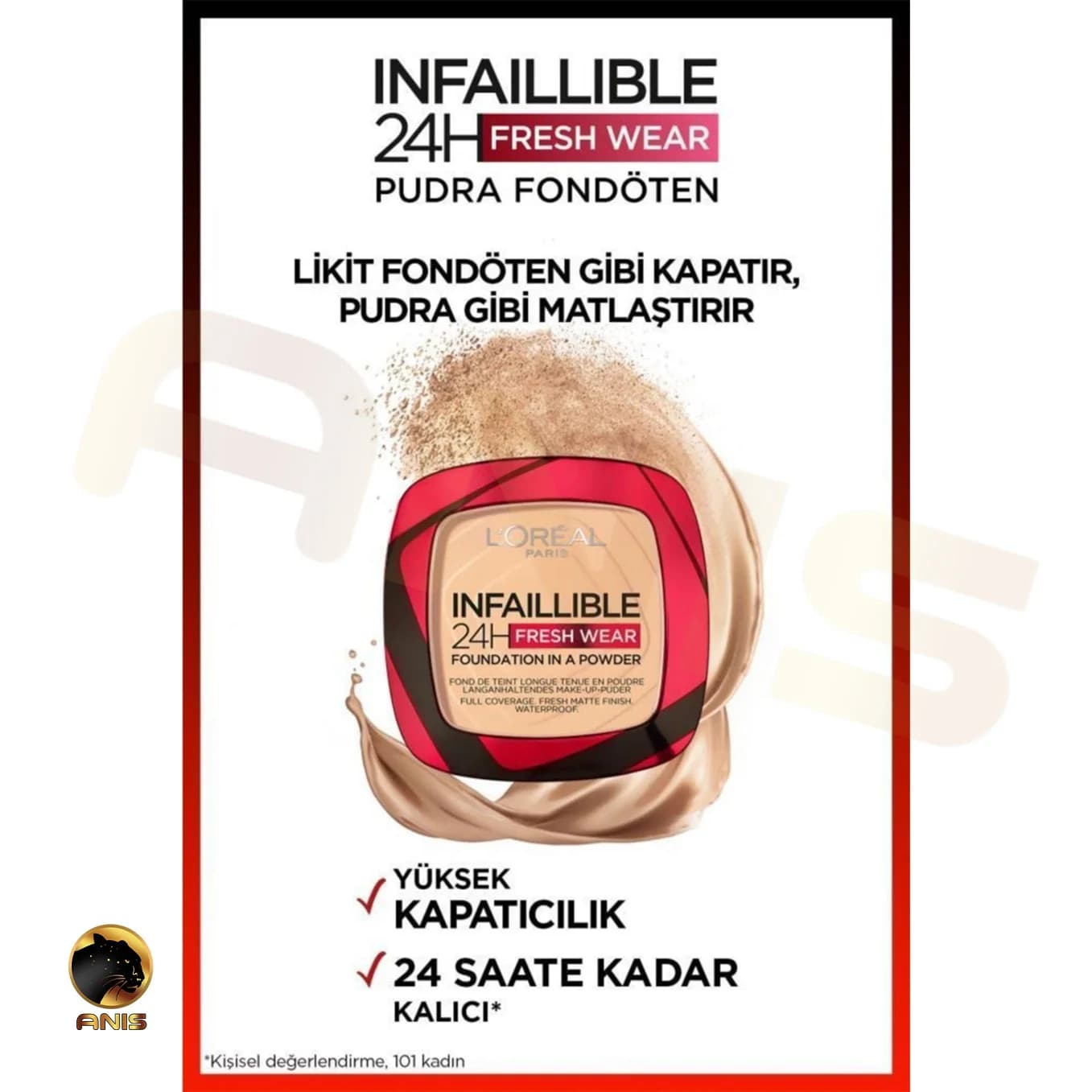 پنکیک صورت Infaillible 24H 220 Sable sand لورال 9 گرم — تصویر ۶