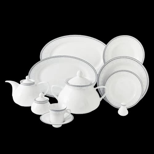 سرویس چینی 108 پارچه کامل وایت رز — تصویر ۷