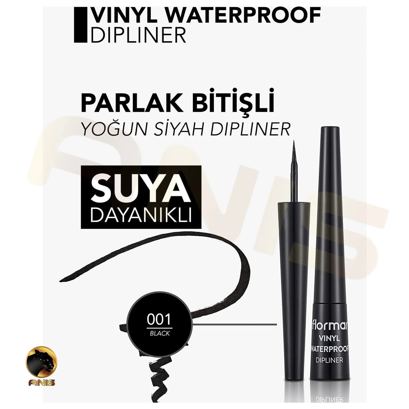 خط چشم Vinyl Waterproof Dipliner فلورمار فوق نازک و ضد آب 2.5 میل — تصویر ۳