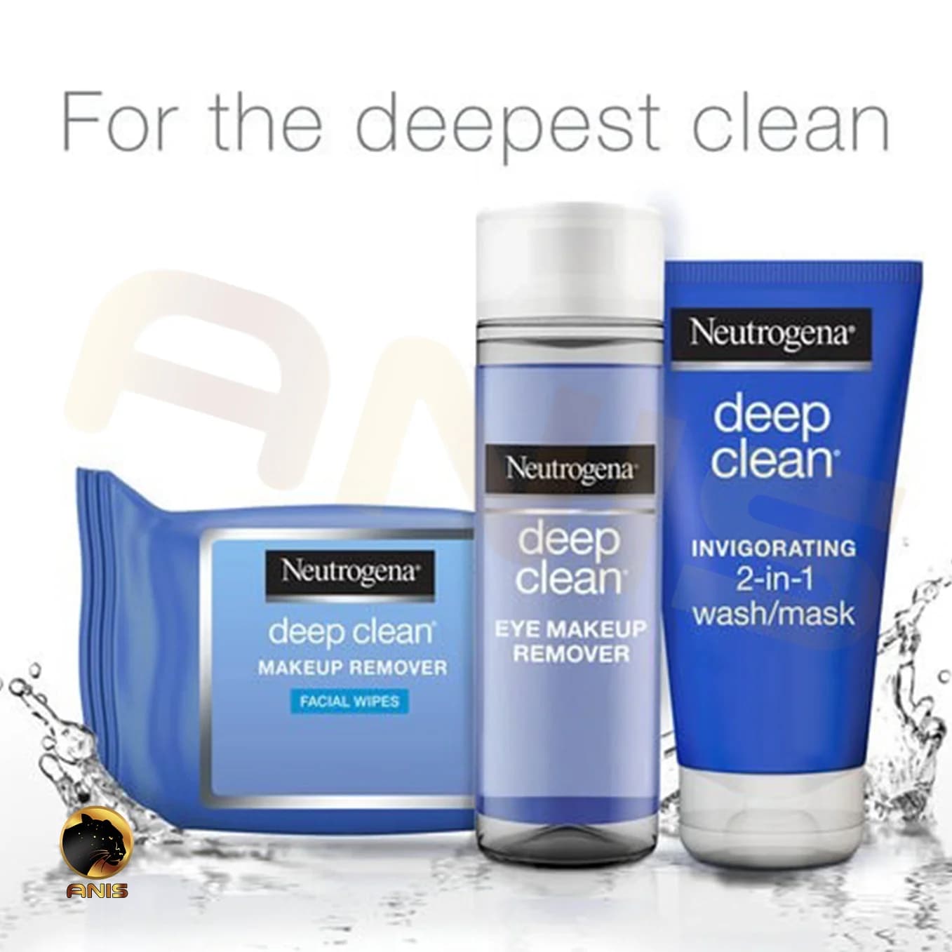 دستمال آرایش پاک کن Deep clean نوتروژینا بسته 25 تایی — تصویر ۳