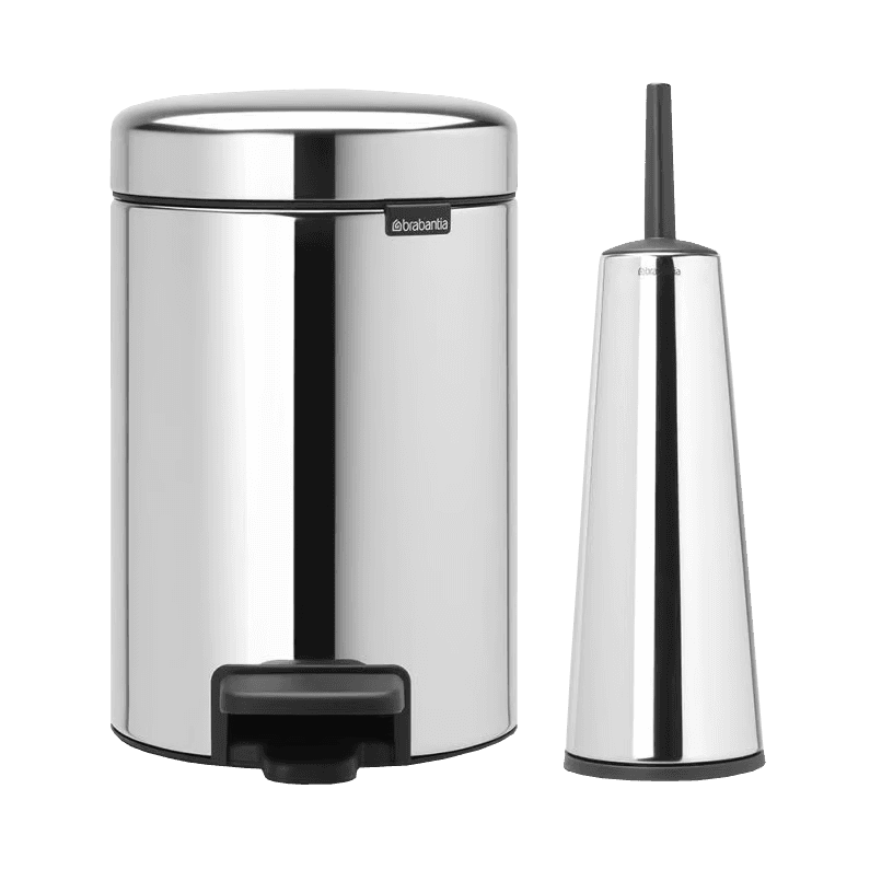 ست سطل ۳ لیتر و توالت شو استیل براق برابانتیا brabantia