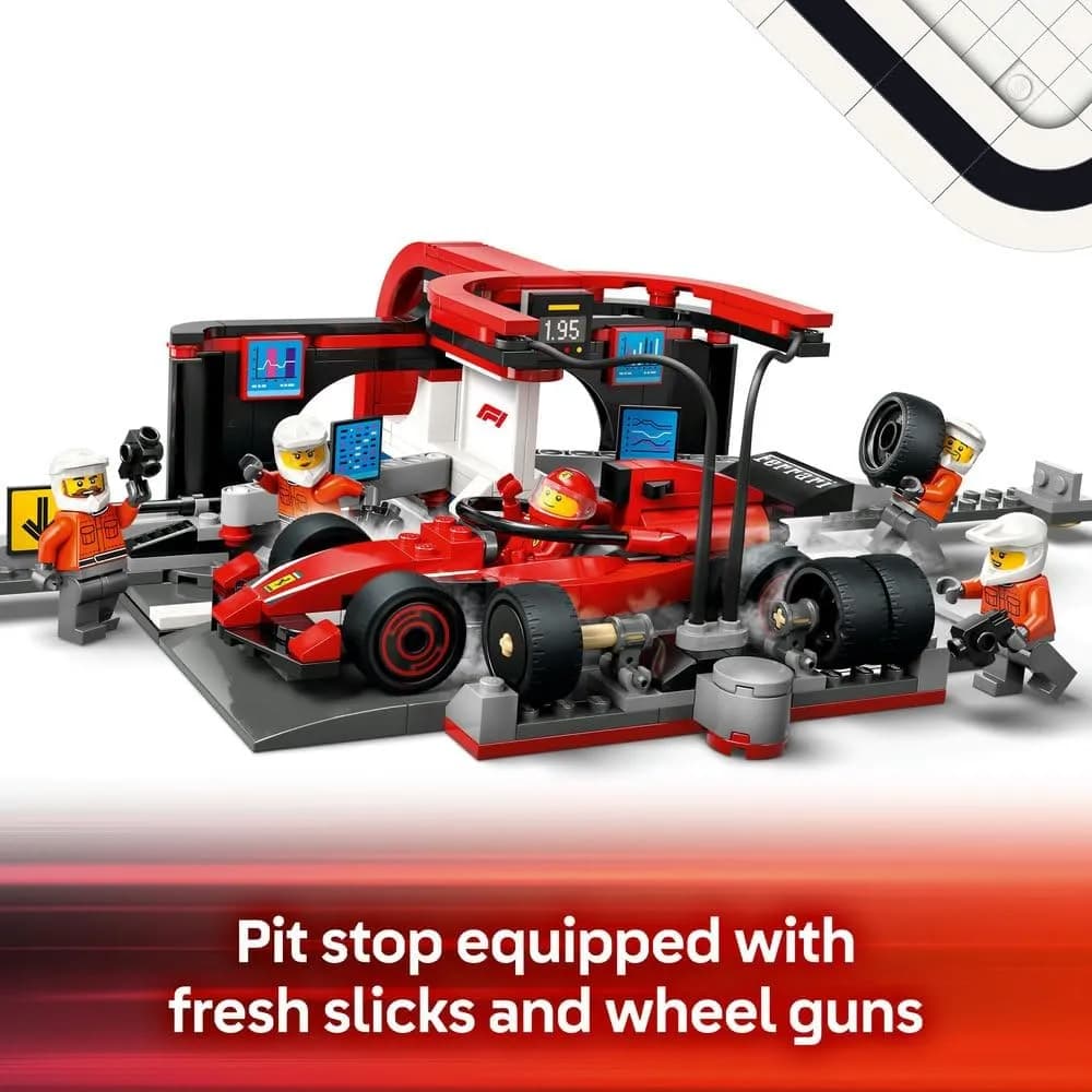 لگو سیتی F1 Pit Stop & Pit Crew with Ferrari Car 60443 — تصویر ۱۱