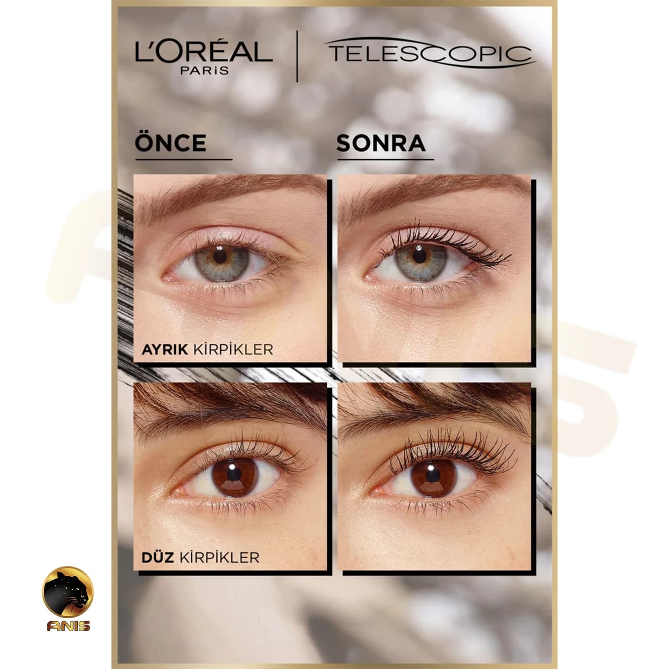 ریمل بلند کننده مژه Telescopic لورال با برس پلاستیکی 8 میل — تصویر ۹