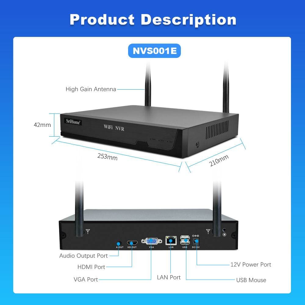 پک 4 کانال وایرلس NVS001E-IPC056 (5MP) — تصویر ۱۲