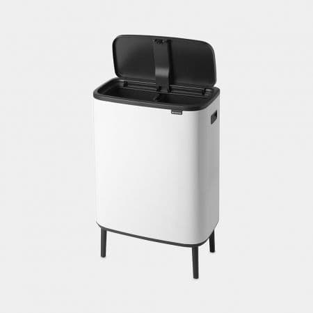 سطل زباله 30+30 لیتر چهارپایه سفید برابانتیا brabantia — تصویر ۳