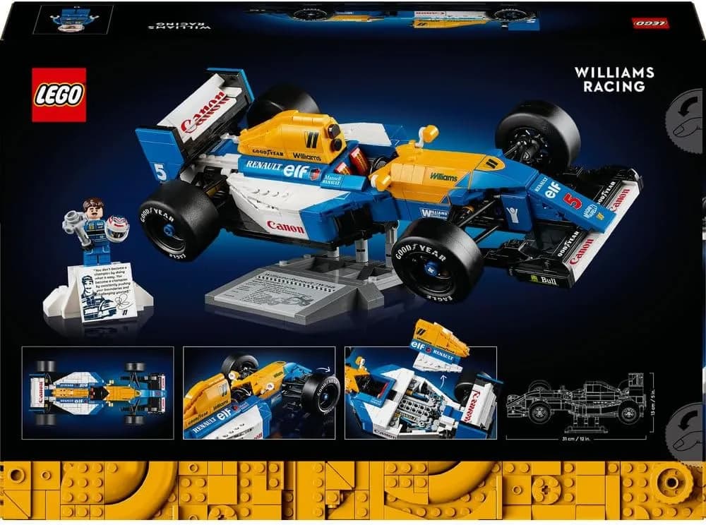 لگو آیکانز Williams Racing FW14B & Nigel Mansell 10353 — تصویر ۸