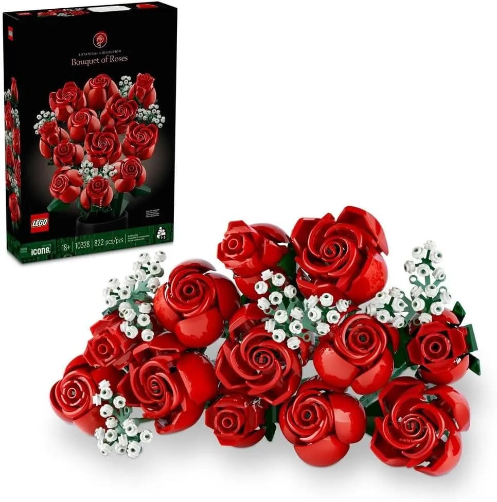 لگو آیکانز دسته گل رز قرمز 10328