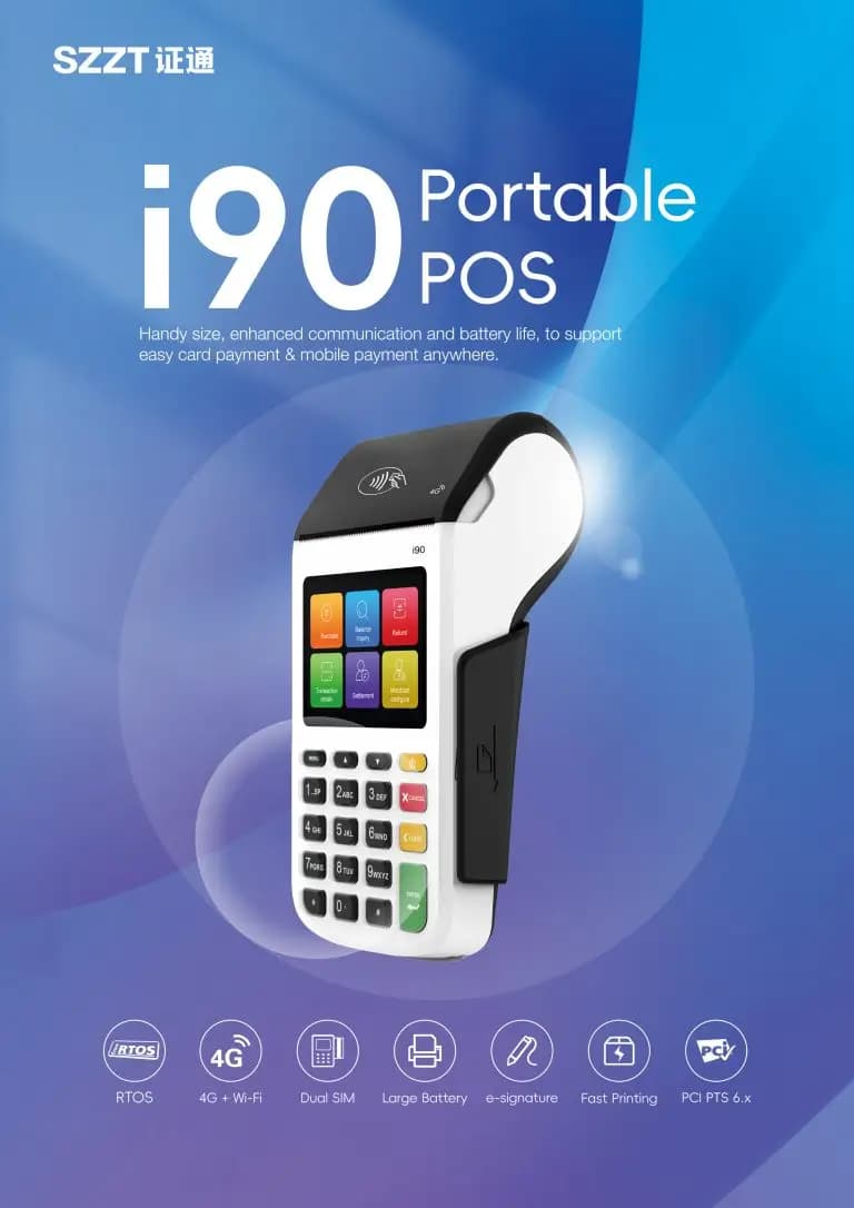 کارتخوان i90 آکبند 4G SZZT + فعالسازی رایگان — تصویر ۱۱