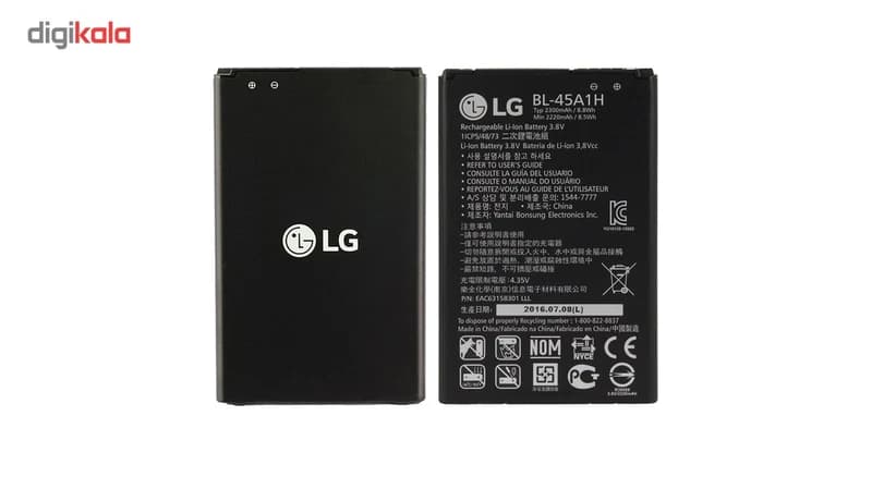 باتری موبایل مدل BL-45A1H با ظرفیت 2300mAh مناسب برای گوشی موبایل LG K10 2016 کدm23222