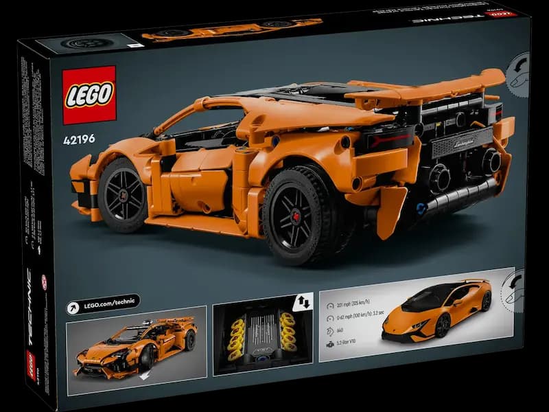 لگو تکنیک Lamborghini Huracán Tecnica Orange 42196 — تصویر ۸
