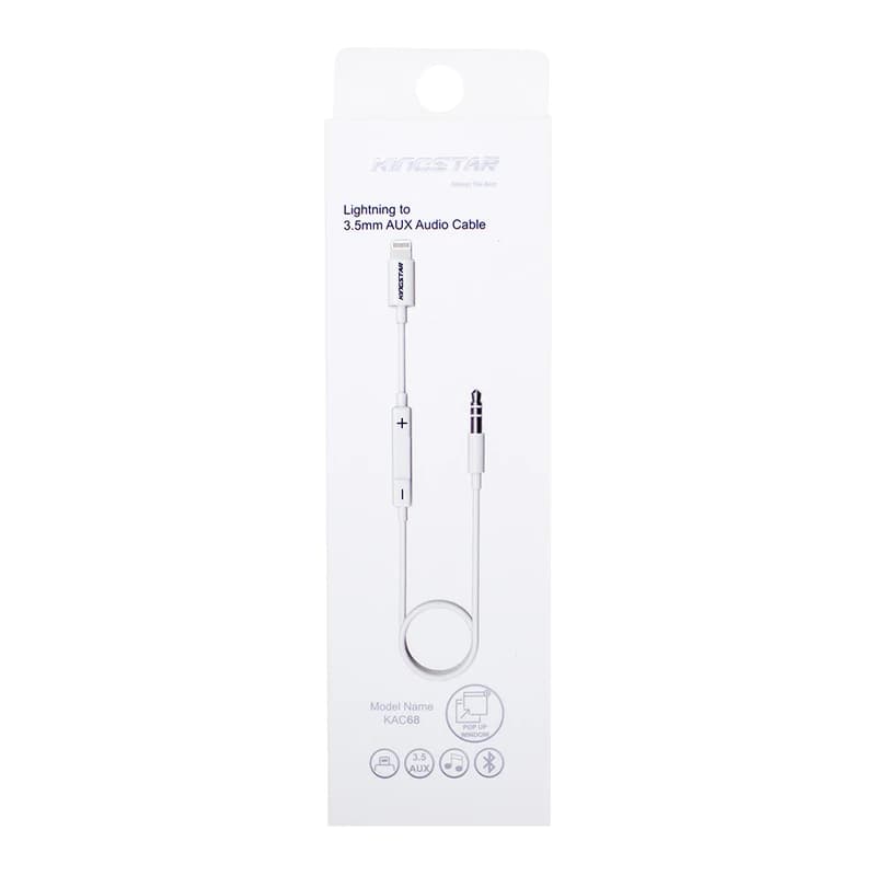 کابل تبدیل لایتنینگ به AUX کینگ استار مدل KAC68 طول 0.95 متر کدm23166 — تصویر ۵