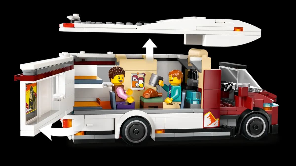 لگو سیتی مدل Holiday Adventure Camper Van کد 60454 — تصویر ۷