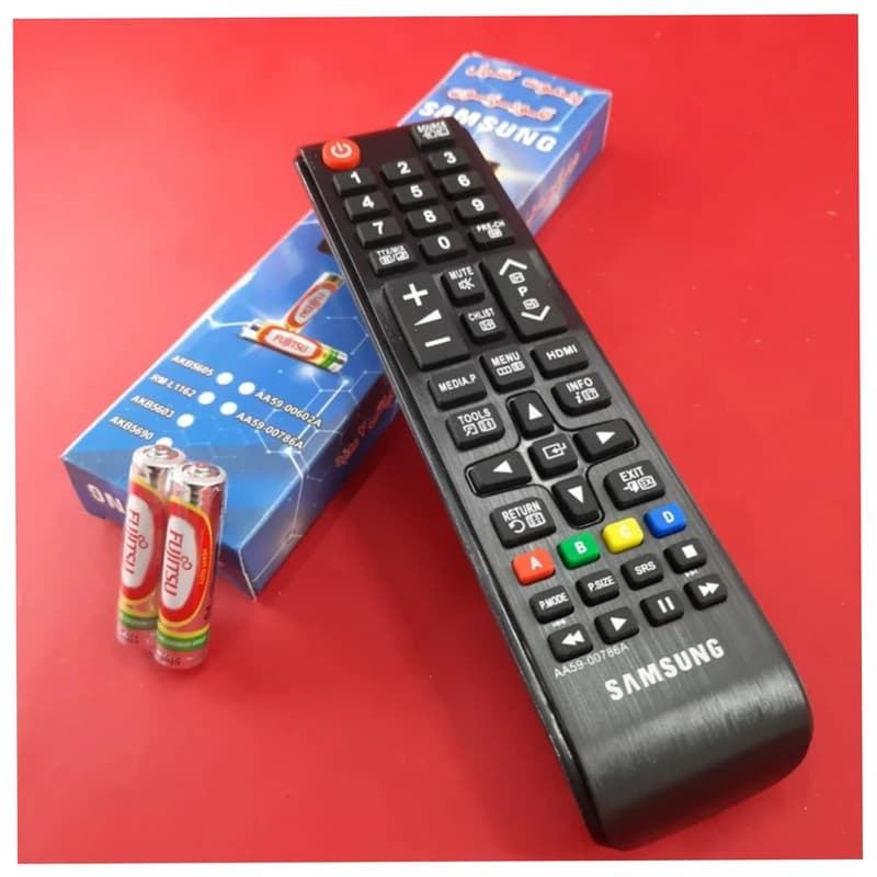 ریموت کنترل تلویزیون مدل AA59-00786a به همراه باتری نیم قلمی کدm23074 — تصویر ۳