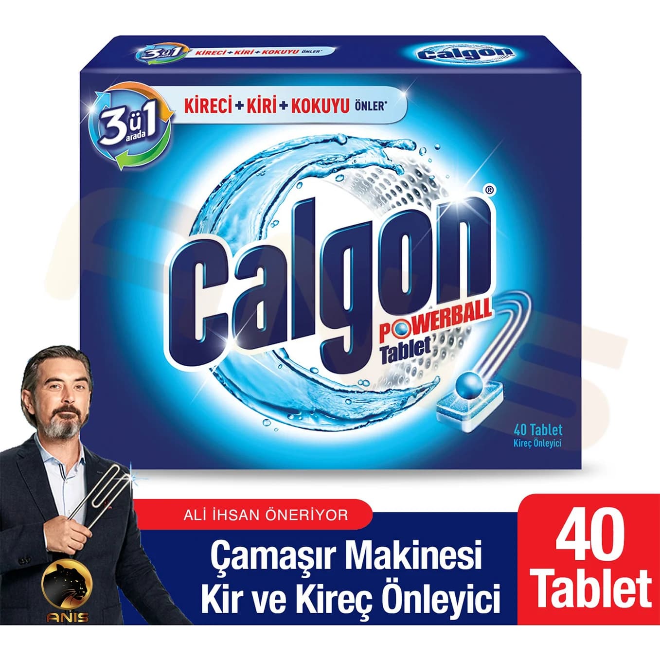 قرص جرم گیر ماشین لباسشویی calgon بسته 15 تایی — تصویر ۴