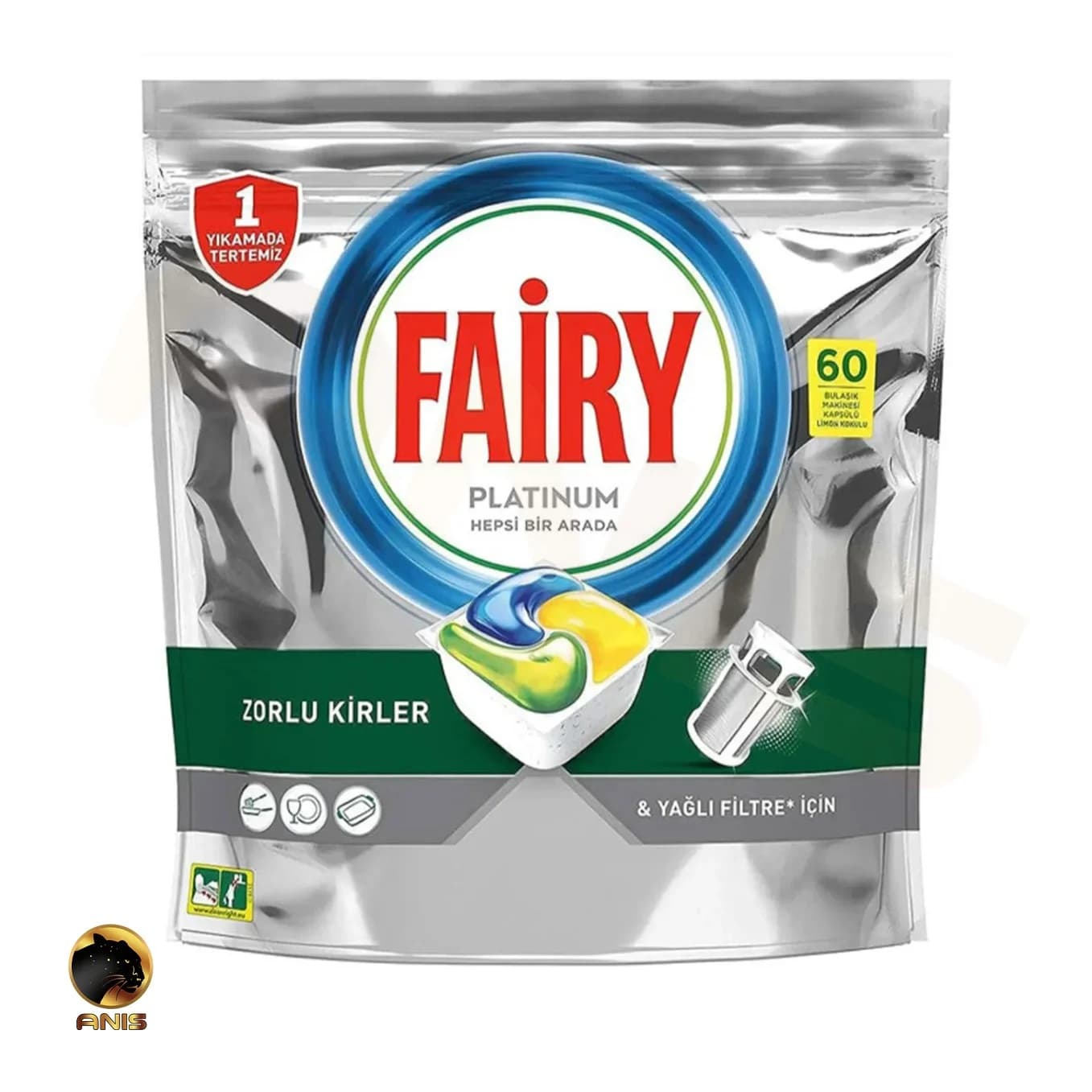 قرص ظرفشویی فیری پلاتینیوم fairy بسته ای 60 تایی — تصویر ۶