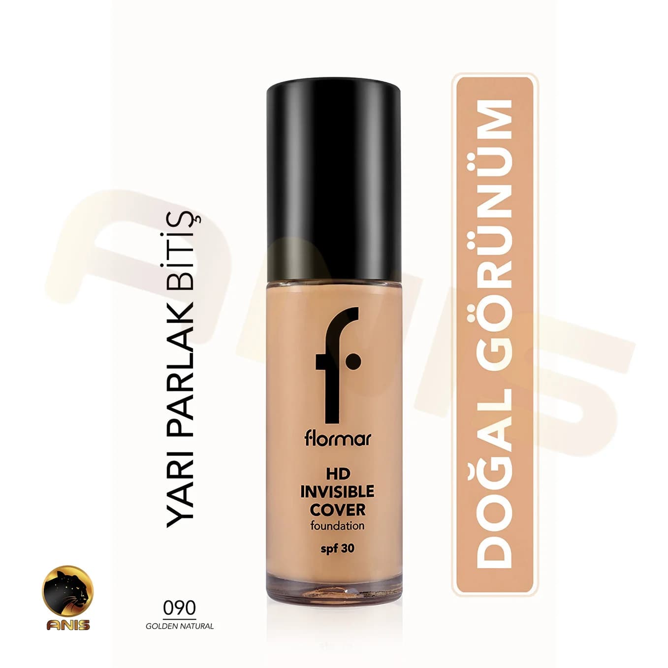 کرم پودر Hd Invisible Cover 90 فلورمار با SPF 30 حجم 30 میل