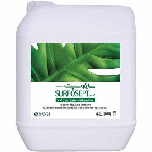 محلول ضدعفونی کننده سطوح چهار لیتری – رضا راد Surfosept Quick Plus — تصویر ۳