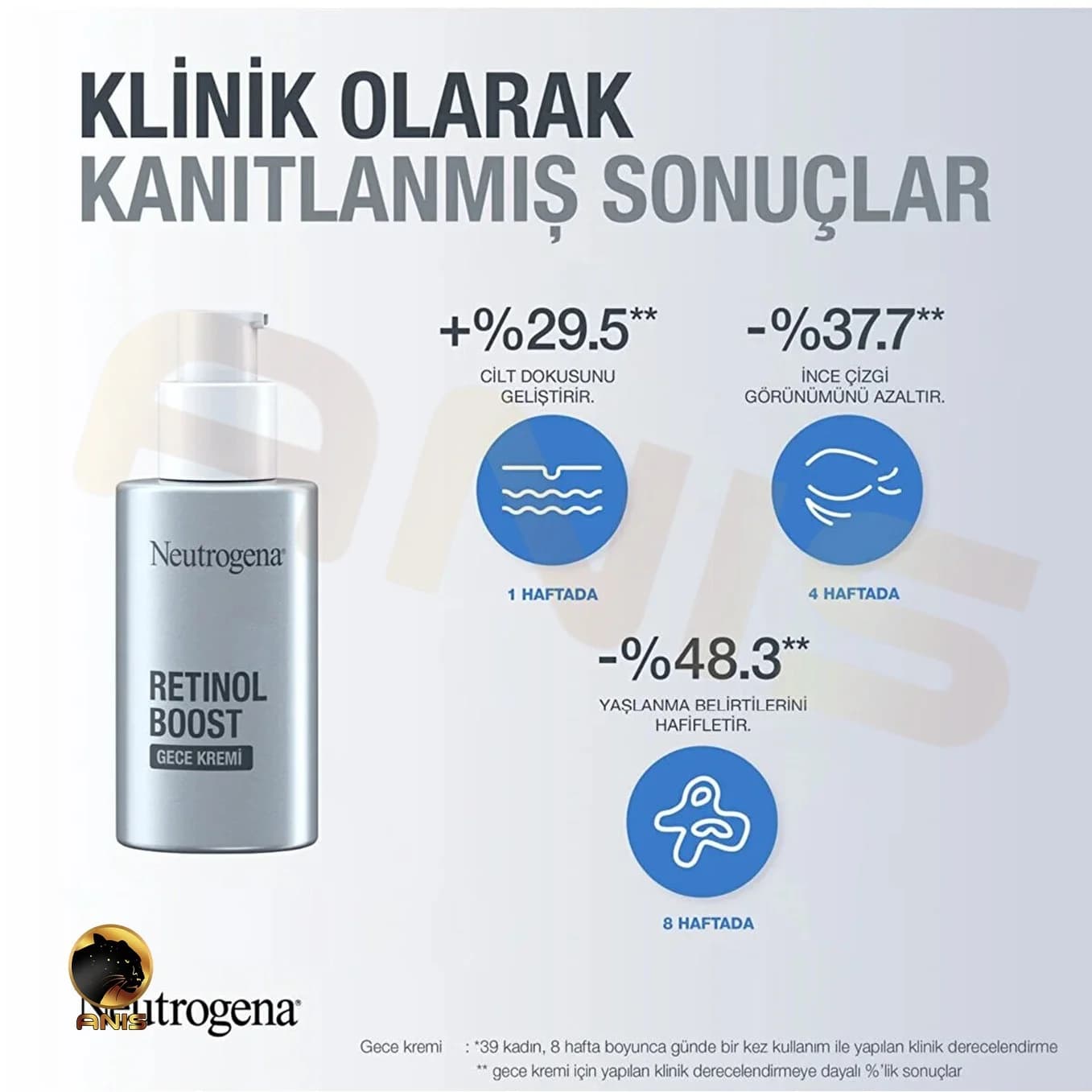 کرم شب ضد چروک retinol boost نوتروژینا 50 میل — تصویر ۳