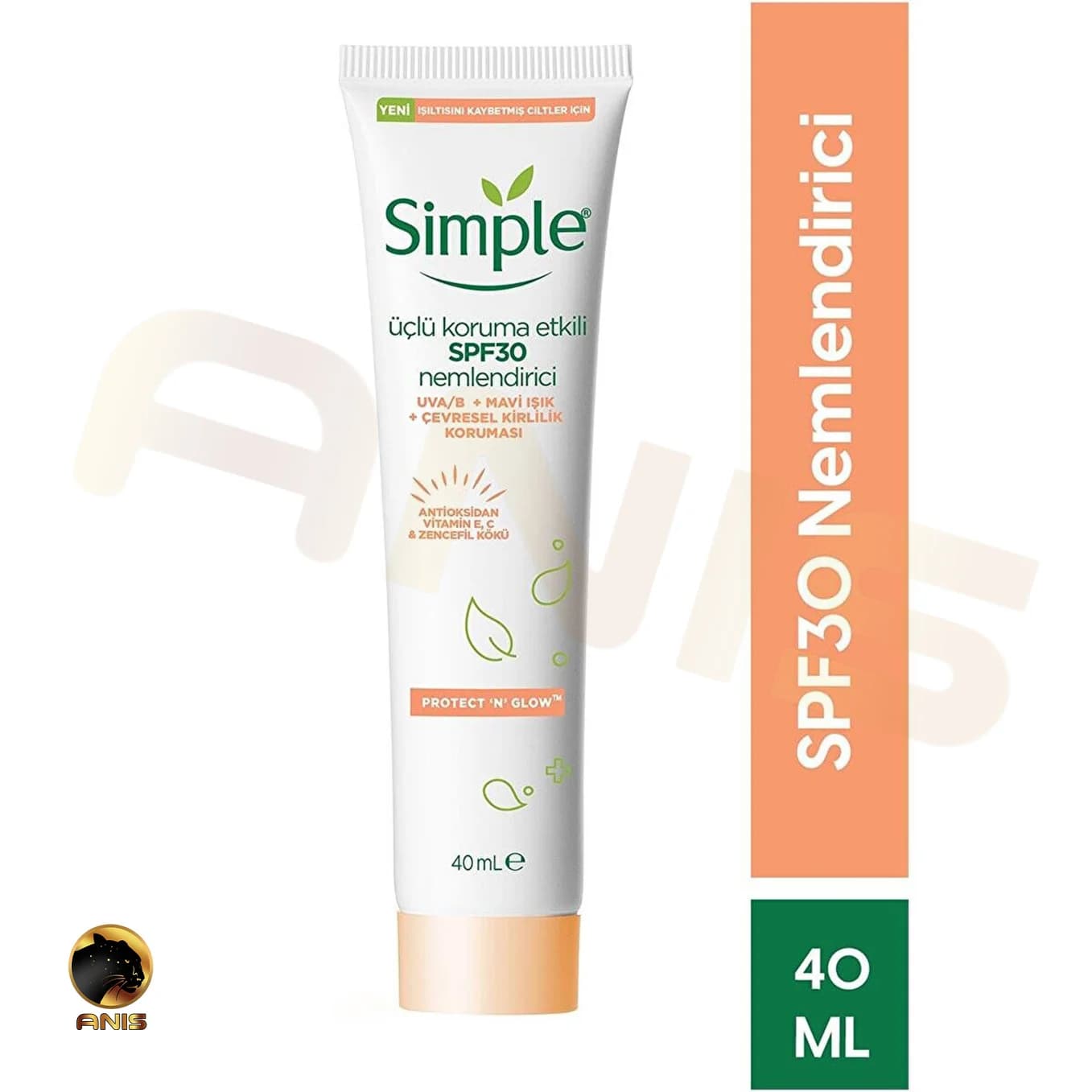 کرم ضد آفتاب UclU Koruma Etkili سیمپل با SPF 30 حاوی ویتامین E و C حجم 40 میل