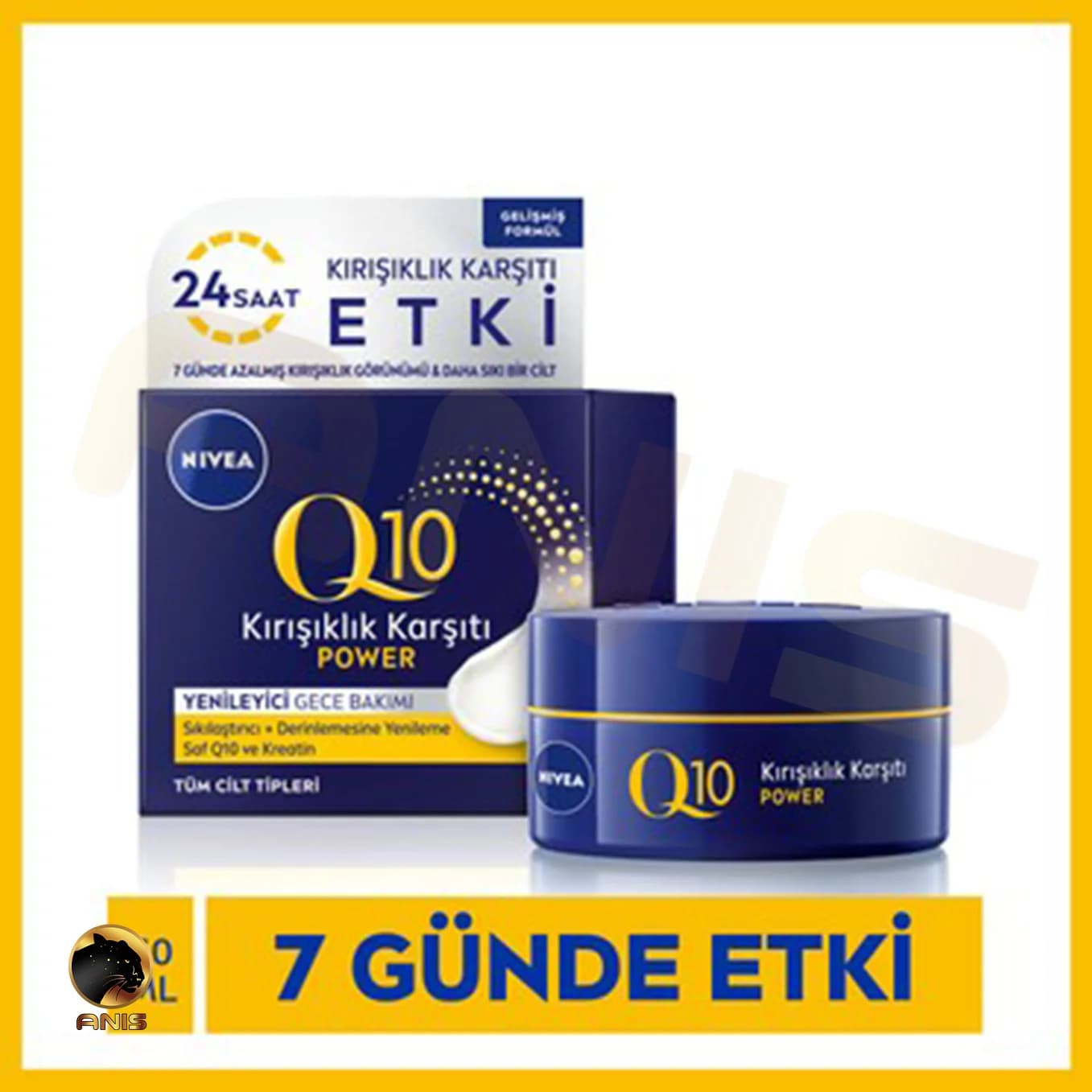کرم ضد چروک شب Q10 Ekstra Besleyici نیوا حاوی روغن آرگان 50 میل