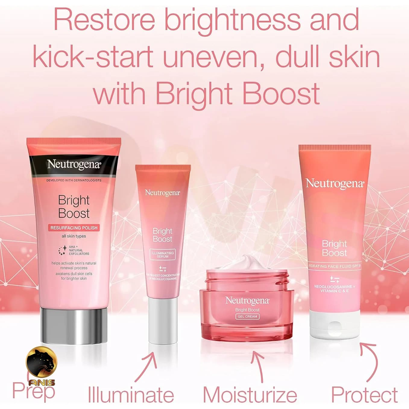 کرم لایه بردار پوست Bright Boost نوتروژینا 75 میل — تصویر ۳