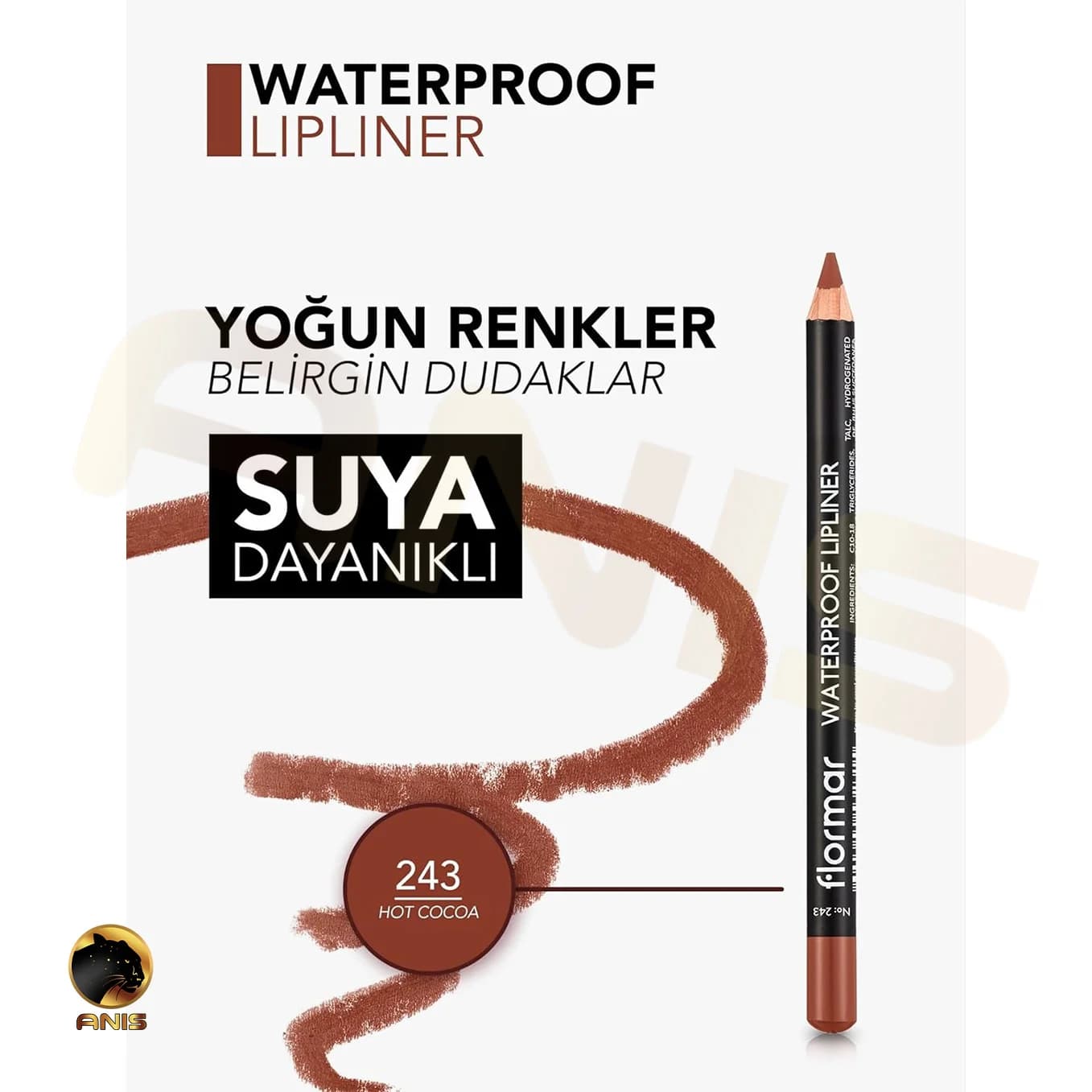 مداد لب 243 Hot Cocoa فلورمار Waterproof Lipliner حجم 1.14 گرم — تصویر ۵