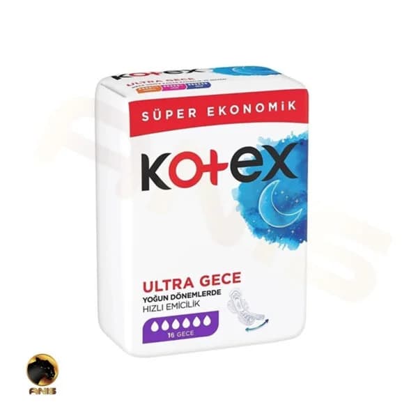 نوار بهداشتی اولترا گجه kotex بسته 16 عددی