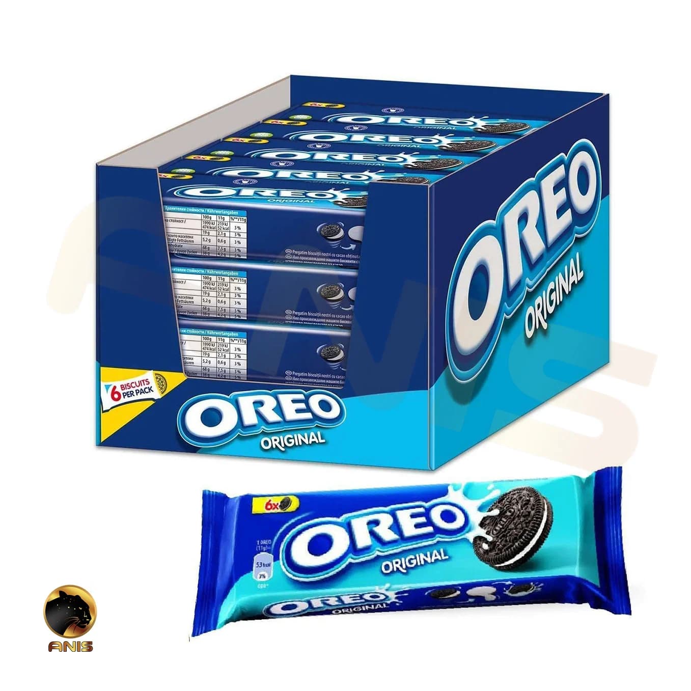 اورئو بیسکویت original کرمدار وانیلی اروپایی 66 گرم — تصویر ۳