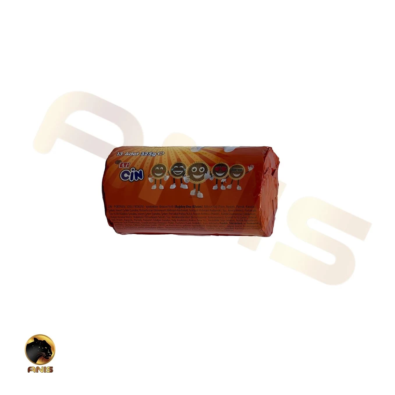 بیسکویت اتی جین پرتقالی eti وزن 325 گرم — تصویر ۳