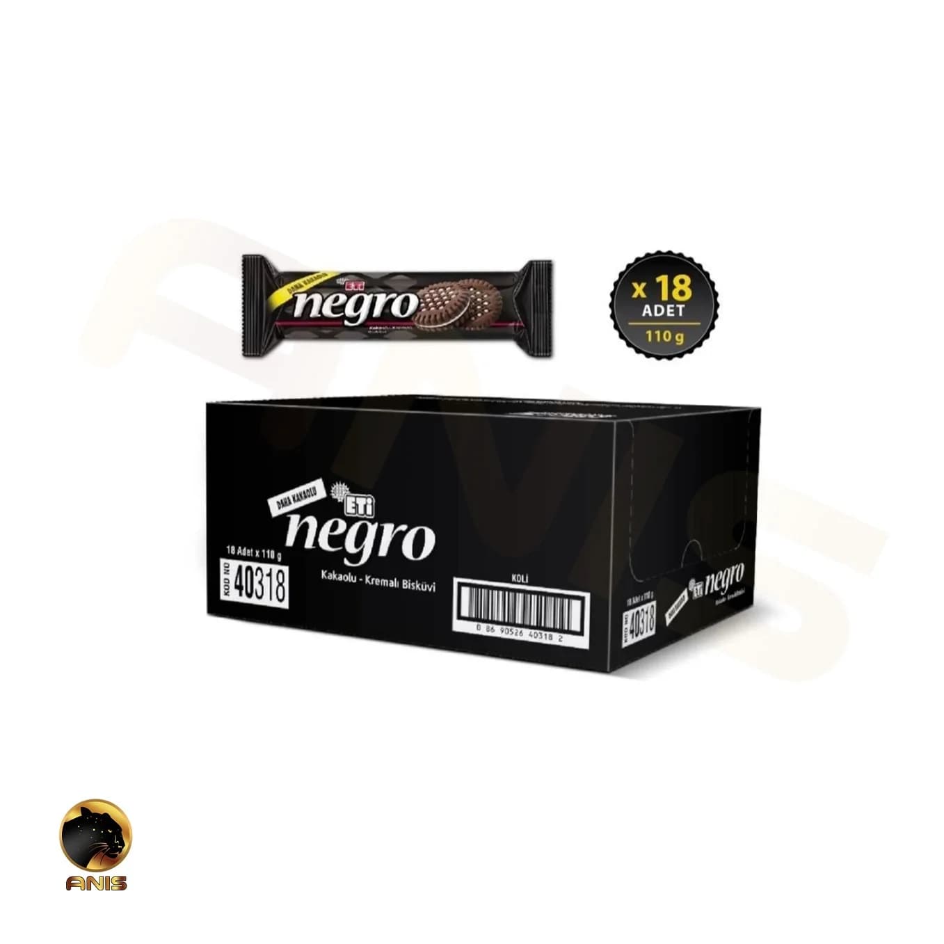 بیسکویت اتی نگرو negro وزن 110 گرم — تصویر ۲