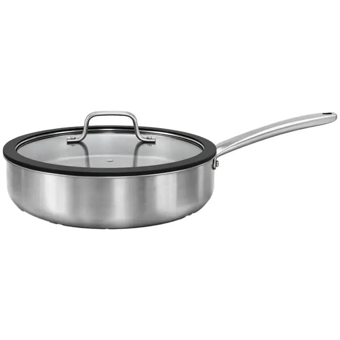 تابه سایز 24 استیل تک دسته لیزری درب سیلیکون مدل PS3133 ام جی اس